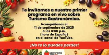 Nuestro canal de YouTube gastronomia.com TV está listo para su primer programa en vivo